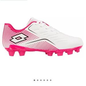 Lotto Kids' Roma 700 Soccer Cleats Pink White